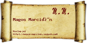 Magos Marcián névjegykártya